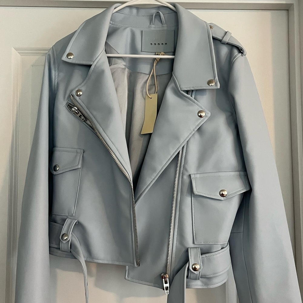 Brand new with tags faux leather jacket, brand blank nyc